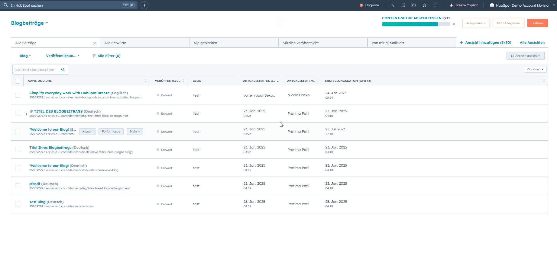 Mehrspachige Variante erstellen HubSpot Breeze AI